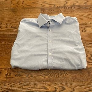 Men’s large blue button up shirt